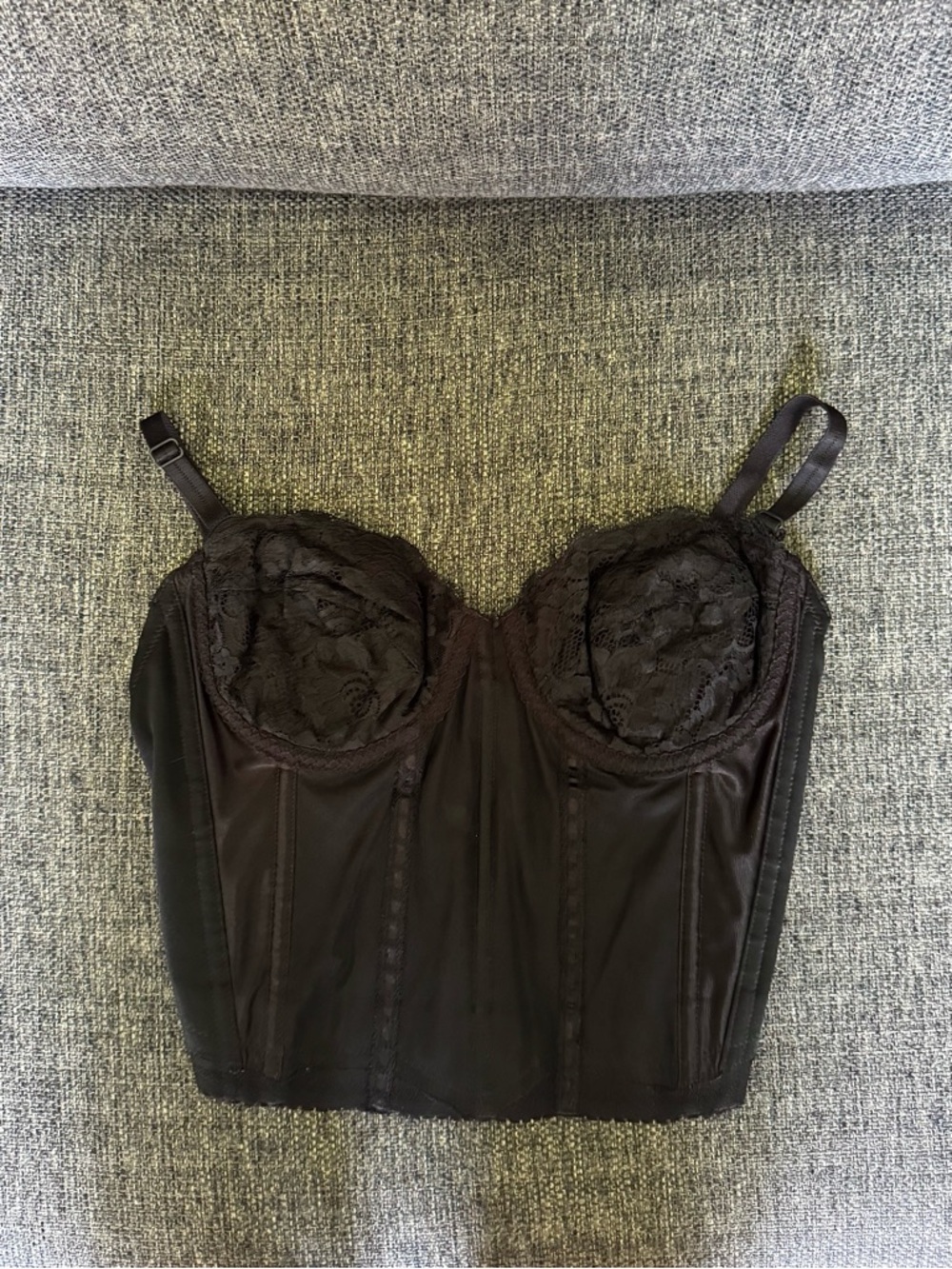 Y2K Shirley of Hollywood Black Lace Bustier Corset